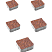 Тротуарные плиты "АНТИК" - Б.3.А.6 Листопад гранит Барселона, комплект из 5 видов плит