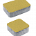 Тротуарные плиты "КЛАССИКО" - А.1.КО.4 Стандарт Желтый, комплект из 2 видов плит