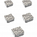 Тротуарная плитка "АНТИК" - Б.3.А.6 Стоунмикс Бело-чёрный, комплект из 5 видов плит
