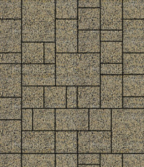 Тротуарная плитка "МЮНХЕН" - Б.2.ФСМ.6 Гранит Жёлтый с чёрным, комплект из 4 видов плит