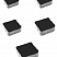 Тротуарные плиты "АНТИК" - Б.3.А.6 Стандарт Черный, комплект из 5 видов плит