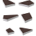 Тротуарные плиты "ОРИГАМИ" - Б.4.ФСМ.8 Гранит Коричневый, комплект из 6 видов плит