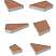 Тротуарные плиты "ОРИГАМИ" - Б.4.ФСМ.8 Стандарт (Гладкий) Оранжевый, комплект из 6 видов плит