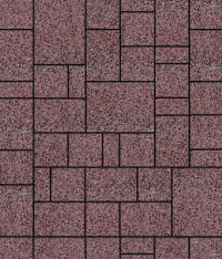 Тротуарная плитка "МЮНХЕН" - Б.2.ФСМ.6 Гранит Красный с чёрным, комплект из 4 видов плит