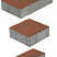 Тротуарные плиты "СТАРЫЙ ГОРОД" - Б.1.Фсм.8 Листопад гладкий Клинкер, комплект из 3 видов плит