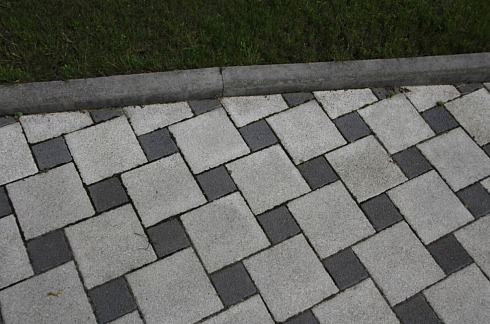 Тротуарная плитка "КВАДРАТ" - Б.3.К.6 Стоунмикс Серый с чёрным