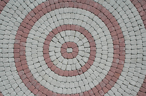 Тротуарные плиты "КЛАССИКО" - Б.2.КО.6 Гранит Красный, комплект из 3 видов плит