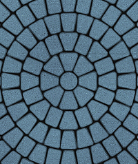 Тротуарные плиты "КЛАССИКО" - Б.2.КО.6 Стандарт Синий, комплект из 3 видов плит