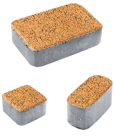 Тротуарные плиты "КЛАССИКО" - Б.1.КО.6 Листопад гладкий Сахара, комплект из 3 видов плит