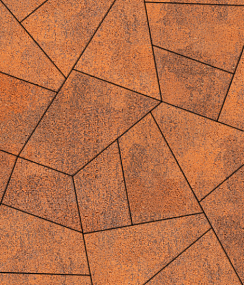 Тротуарные плиты "ОРИГАМИ" - Б.4.Ф см.8 Листопад гладкий Мустанг, комплект из 6 видов плит