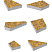 Тротуарные плиты "ОРИГАМИ" - Б.4.ФСМ.8 Листопад гранит Янтарь, комплект из 6 видов плит