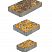 Тротуарная плитка "СТАРЫЙ ГОРОД" - А.1.ФСМ.4 Листопад гладкий Янтарь, комплект из 3 видов плит