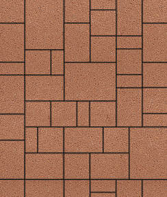 Тротуарные плиты "МЮНХЕН" - Б.2.ФСМ.6 Стандарт Оранжевый, комплект из 4 видов плит
