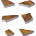 Тротуарные плиты "ОРИГАМИ" - Б.4.Фсм.8 Листопад гладкий Осень, комплект из 6 видов плит