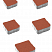 Тротуарные плиты "АНТИК" - Б.3.А.6 Стандарт Оранжевый, комплект из 5 видов плит