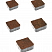 Тротуарные плиты "АНТИК" - Б.3.А.6 Листопад гранит Арабская ночь, комплект из 5 видов плит