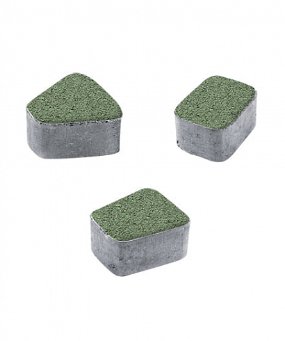 Тротуарные плиты "КЛАССИКО" - Б.2.КО.6 Гранит Зелёный, комплект из 3 видов плит