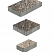 Тротуарная плитка "СТАРЫЙ ГОРОД" - А.1.ФСМ.4 Листопад гранит Антрацит, комплект из 3 видов плит
