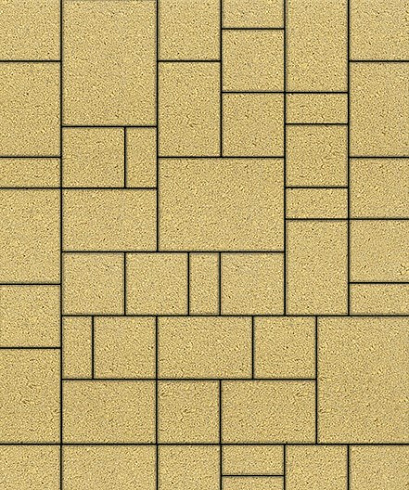 Тротуарная плитка "МЮНХЕН" - Б.2.ФСМ.6 Гранит Жёлтый, комплект из 4 видов плит