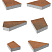 Тротуарные плиты "ОРИГАМИ" - Б.4.Фсм.8 Листопад гладкий Мустанг, комплект из 6 видов плит