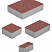 Тротуарная плитка "МЮНХЕН" - Б.2.ФСМ.6 Гранит Красный, комплект из 4 видов плит