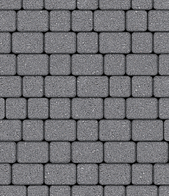 Тротуарная плитка "КЛАССИКО" - А.1.КО.4 Стандарт Серый, комплект из 2 видов плит