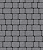 Тротуарная плитка "КЛАССИКО" - А.1.КО.4 Стандарт Серый, комплект из 2 видов плит