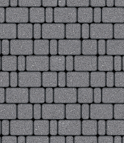 Тротуарная плитка "КЛАССИКО" - Б.1.КО.6 Стандарт Серый, комплект из 3 видов плит
