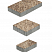 Тротуарная плитка "СТАРЫЙ ГОРОД" - А.1.ФСМ.4 Листопад гладкий Хаски, комплект из 3 видов плит