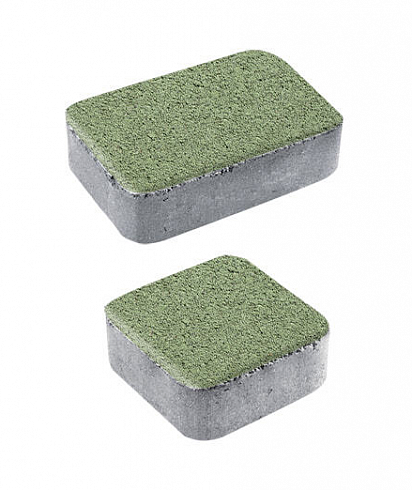 Тротуарные плиты "КЛАССИКО" - А.1.КО.4 Гранит Зелёный, комплект из 2 видов плит