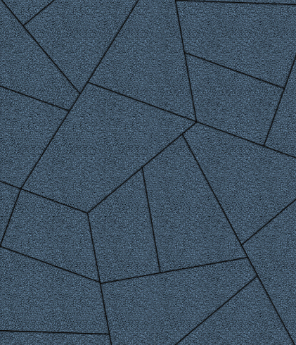 Тротуарные плиты "ОРИГАМИ" - Б.4.ФСМ.8 Стандарт (Гладкий) Синий, комплект из 6 видов плит