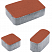 Тротуарные плиты "КЛАССИКО" - Б.1.КО.6 Стандарт Красный, комплект из 3 видов плит