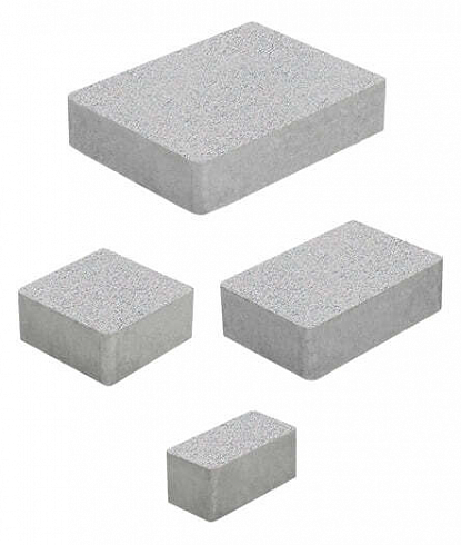 Тротуарные плиты "МЮНХЕН" - Б.2.ФСМ.6 Стандарт Белый, комплект из 4 видов плит