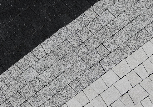 Тротуарные плиты "АНТИК" - Б.3.А.6 Гранит Серый с чёрный комплект из 5 видов плит