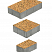 Тротуарные плиты "СТАРЫЙ ГОРОД" - Б.1.ФСМ.6 Листопад гранит Сахара, комплект из 3 видов плит