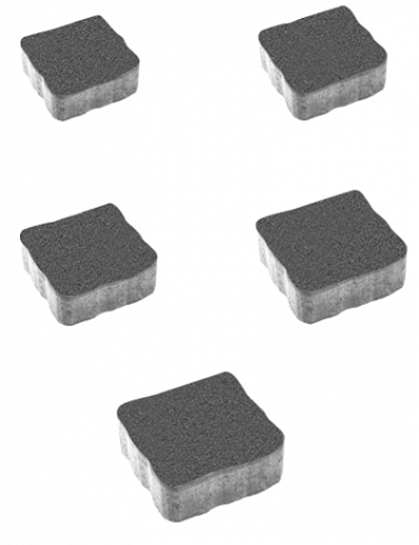 Тротуарная плитка "АНТИК" - Б.3.А.6 Стандарт Серый, комплект из 5 видов плит