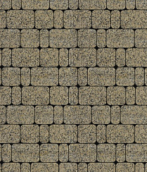 Тротуарные плиты "КЛАССИКО" - Б.1.КО.6 М Гранит Жёлтый с чёрным, комплект из 2 видов плит