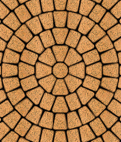 Тротуарные плиты "КЛАССИКО" - Б.2.КО.6 Листопад гладкий Сахара, комплект из 3 видов плит