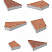 Тротуарные плиты "ОРИГАМИ" - Б.4.ФСМ.8 Листопад гранит Барселона, комплект из 6 видов плит