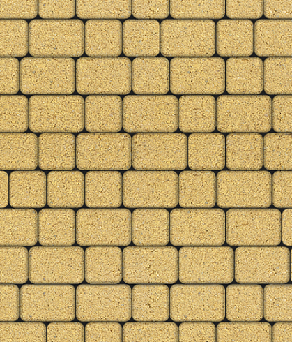 Тротуарные плиты "КЛАССИКО" - А.1.КО.4 Стандарт Желтый, комплект из 2 видов плит