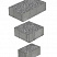 Тротуарные плиты "СТАРЫЙ ГОРОД" - Б.1.ФСМ.8 Гранит Серый с чёрным, комплект из 3 видов плит