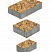 Тротуарные плиты "СТАРЫЙ ГОРОД" - Б.1.ФСМ.8 Листопад гранит Саванна, комплект из 3 видов плит