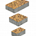 Тротуарные плиты "СТАРЫЙ ГОРОД" - Б.1.ФСМ.6 Листопад гранит Саванна, комплект из 3 видов плит