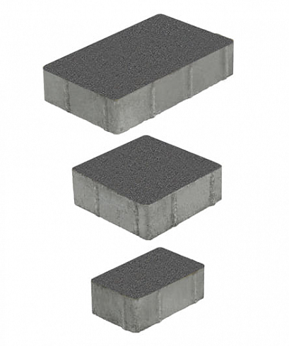 Тротуарная плитка "СТАРЫЙ ГОРОД" - Б.1.ФСМ.6 Стандарт Серый, комплект из 3 видов плит