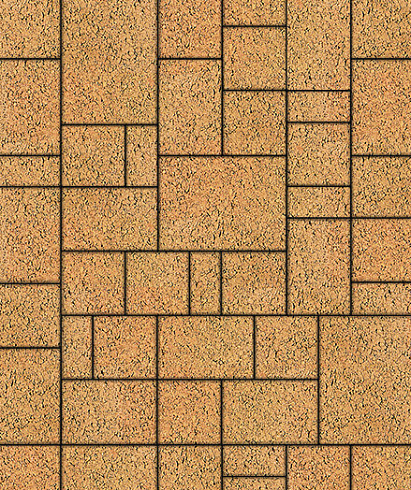 Тротуарные плиты "МЮНХЕН" - Б.2.ФСМ.6 Листопад гранит Сахара, комплект из 4 видов плит