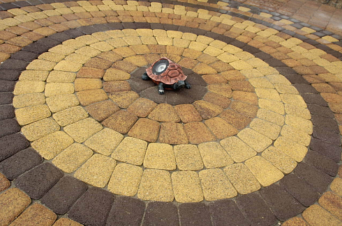 Тротуарные плиты "КЛАССИКО" - Б.2.КО.6 Листопад гранит Сахара, комплект из 3 видов плит