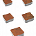 Тротуарные плиты "АНТИК" - Б.3.А.6 Листопад гладкий Арабская ночь, комплект из 5 видов плит