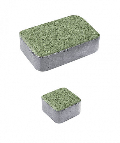 Тротуарные плиты "КЛАССИКО" - Б.1.КО.6 М Гранит Зелёный, комплект из 2 видов плит