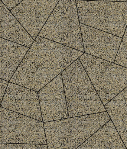 Тротуарные плиты "ОРИГАМИ" - Б.4.ФСМ.8 Гранит Жёлтый с чёрным, комплект из 6 видов плит