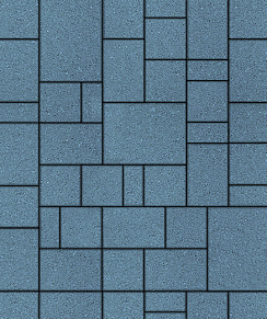 Тротуарные плиты "МЮНХЕН" - Б.2.ФСМ.6 Стандарт Синий, комплект из 4 видов плит